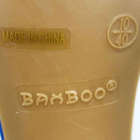 Bamboo Womens Blue High Heel Sandals Size 10 Open Toe Adjustable Strap - Picture 3 of 16